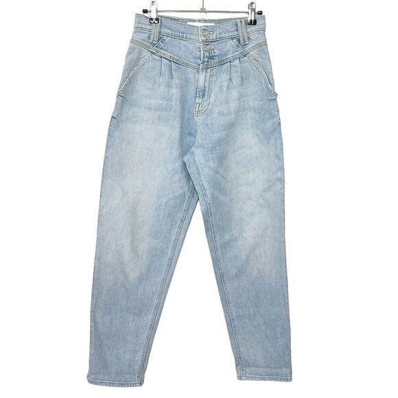 MOTHER Peg Jeans Thanks Again Cropped Women’s Size 25 High Waist Straight Leg - Picture 2 of 16